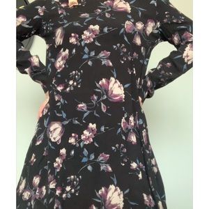 Floral Black Dress